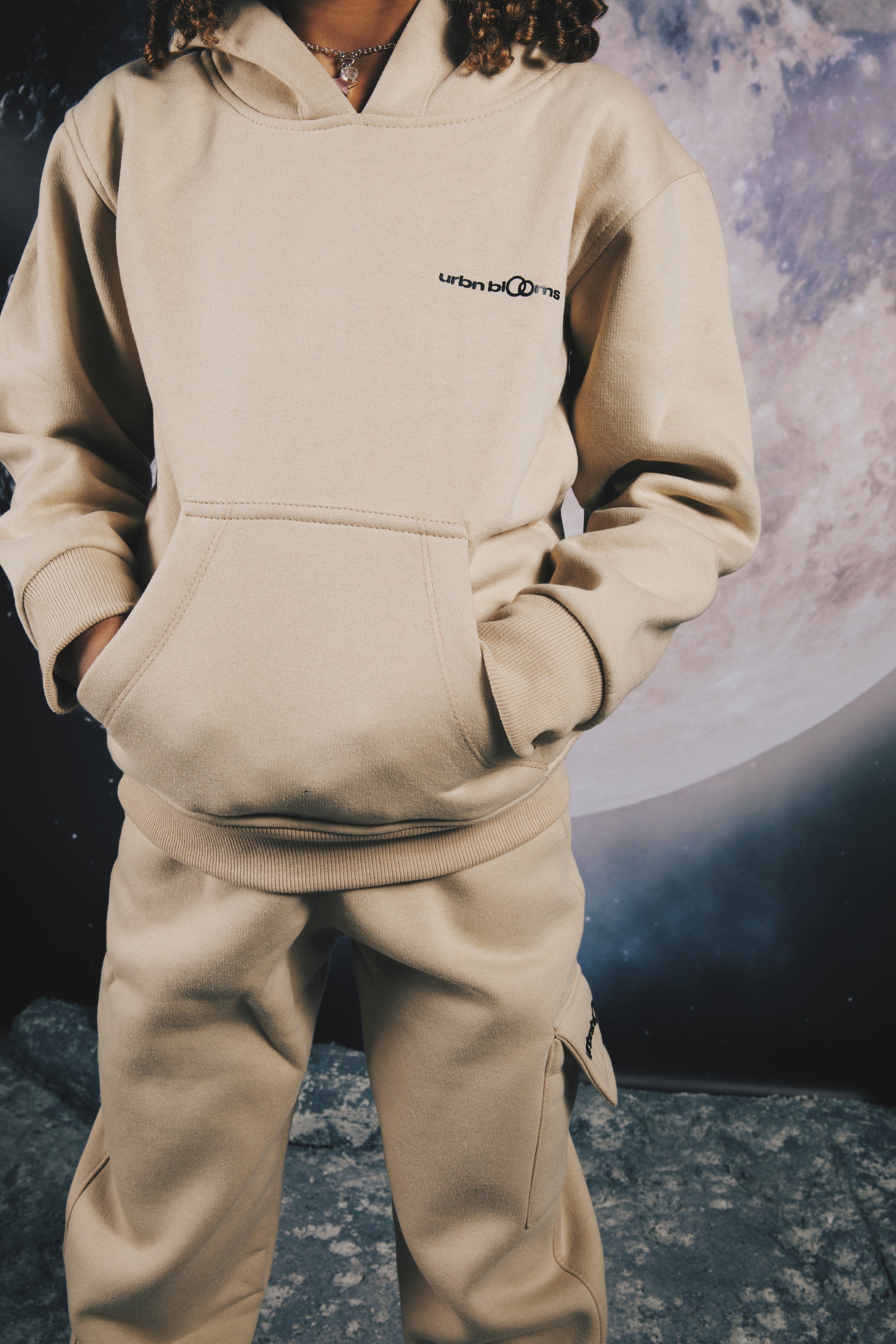 Space Explorer Beige Hoodie