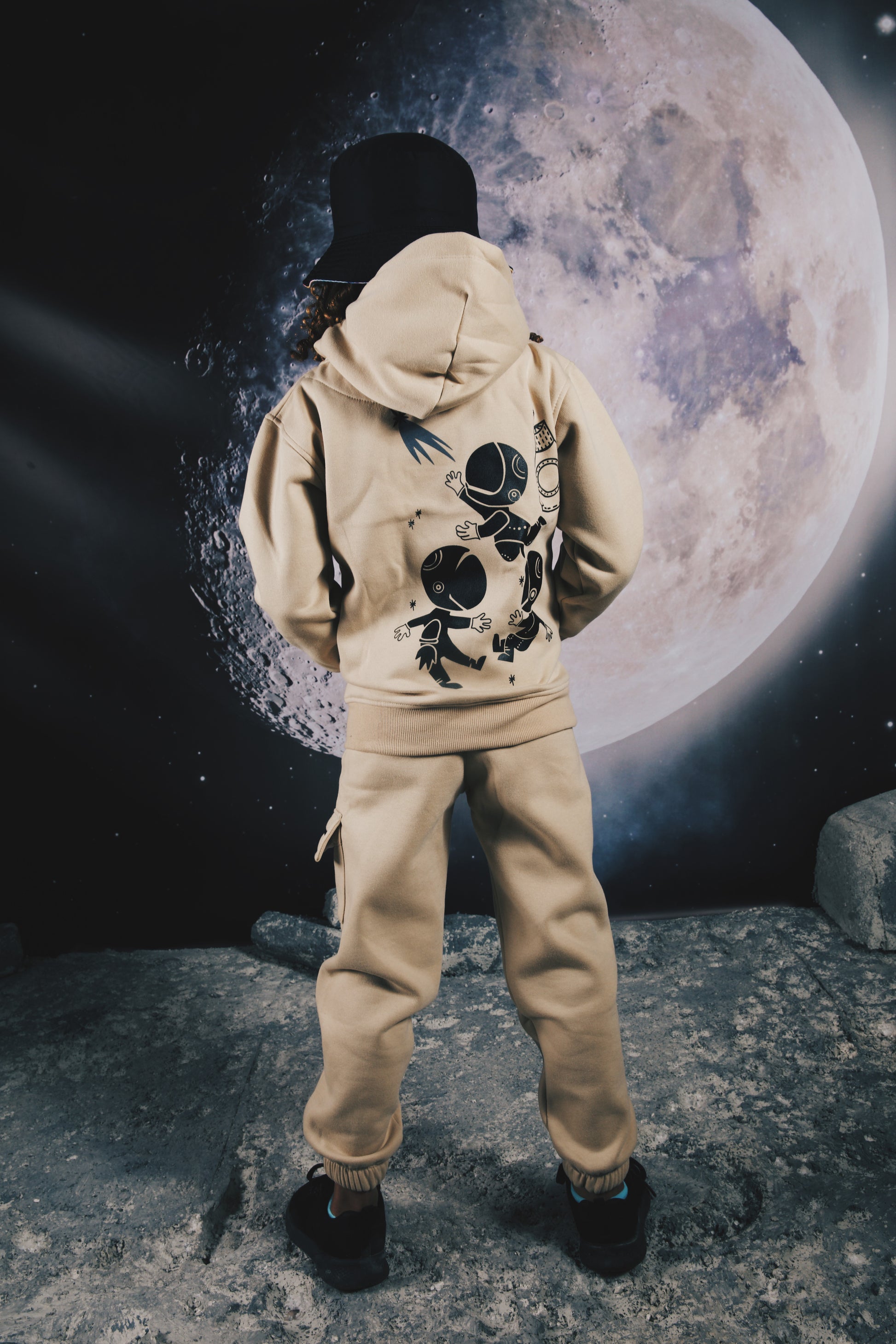 Space Explorer Beige Hoodie